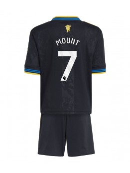 Detské Futbalové oblečenie Manchester United Mason Mount #7 2025-26 Krátky Rukáv - Tretina (+ trenírky)